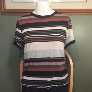 Fall Colored Gaze Stripe Boxy T-Shirt